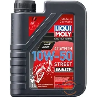 Моторное масло Liqui Moly 3982 Motorbike 4T Synth Street Race 10W-50 1л