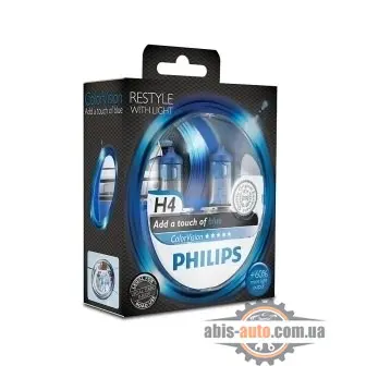 H4 PHILIPS COLORVISION BLUE 12V 60_55W 12342CVPBS2 _голуб._