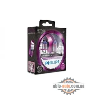 H4 PHILIPS COLORVISION PURPLE 12V 60_55W 12342CVPPS2 _роз._