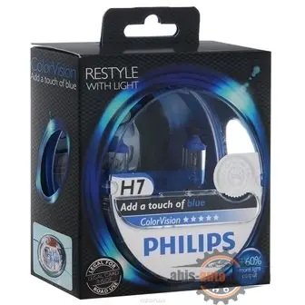 H7 PHILIPS COLORVISION BLUE 12V 55W 12972CVPBS2 _голуб._
