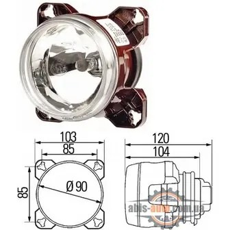 Hella D90 мм дальний свет 12V Classic H7 1K0 008 191-017
