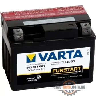 Varta 6CT-3 FUNSTART AGM (YT4L-4, YT4L-BS)